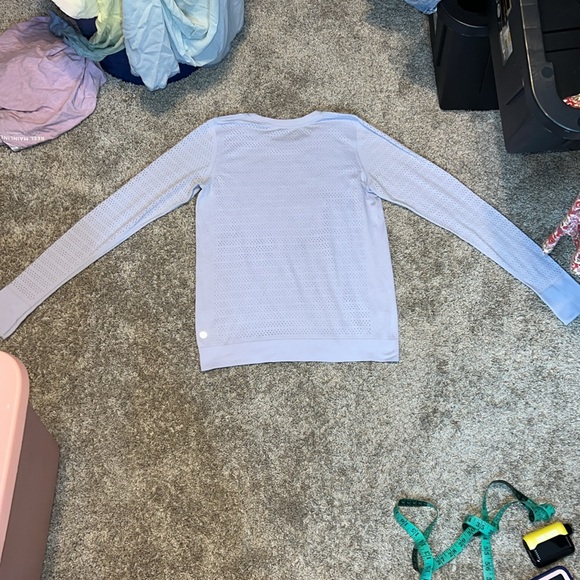 Lululemon Swiftly Breathe Long Sleeve Serene Blue / Serene Blue Size 2 - Picture 8 of 12